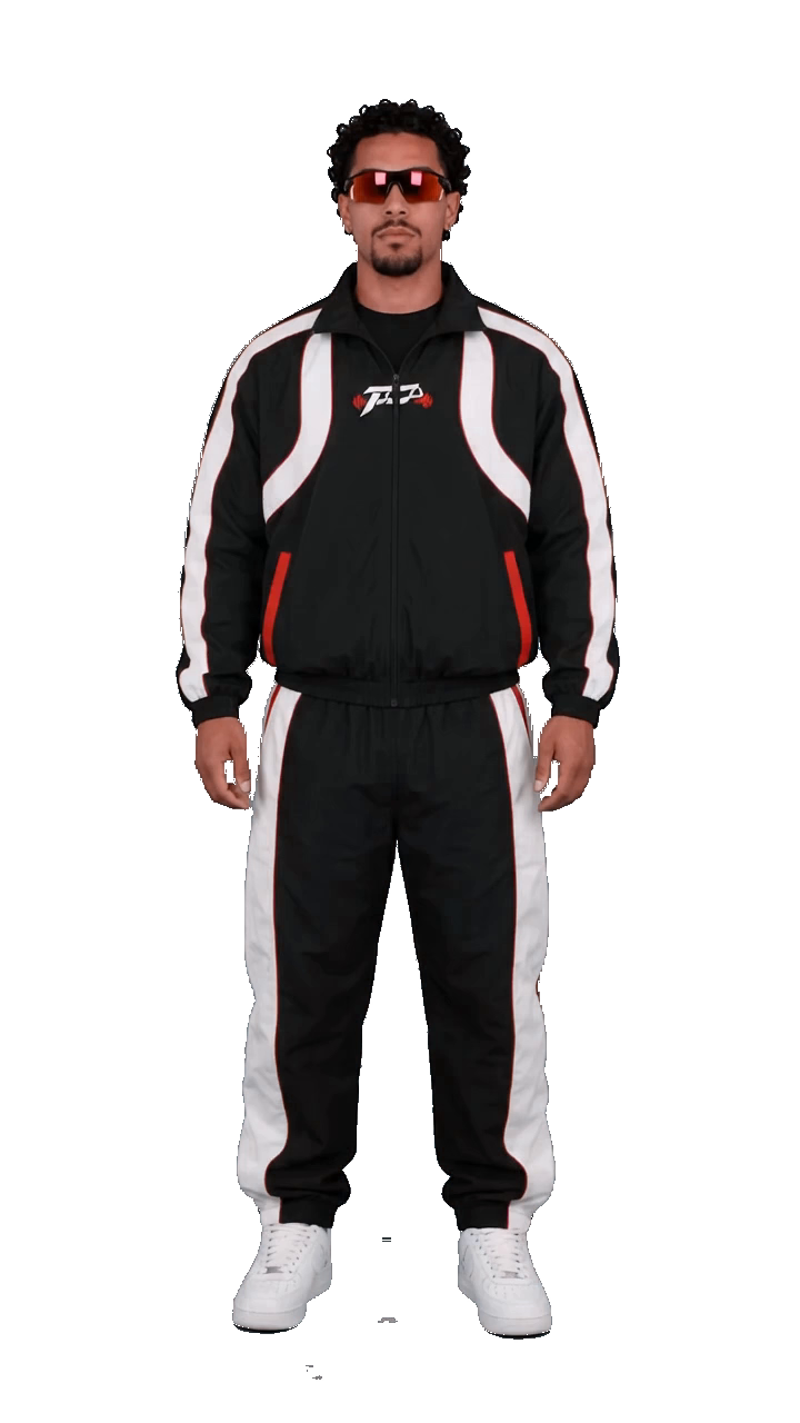 Veste Track 01 Noir / Blanc / Rouge